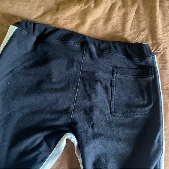 vintage y2k ecuadorian black and white cotton embellished joggers sz large - Picture 5 of 14